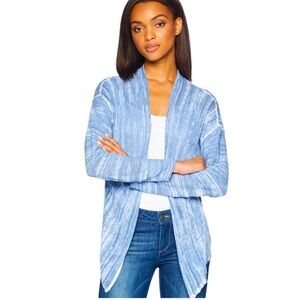 Nic+Zoe Open Front Cardigan – Blue Stripe – Size 3X